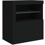 vidaXL Komoda z LED lučkami črna 60,5x37x67 cm | Shoptok.si