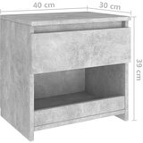  Noćni ormarići 2 kom siva boja betona 40x30x39 cm od iverice | shoptok.hr