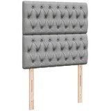 vidaXL Box spring postelja z vzmetnico svetlo siva 80x200 cm blago | Shoptok.si