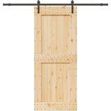 vidaXL Klizna vrata s priborom za montažu 95 x 210 cm masivna borovina | shoptok.hr