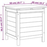  Vrtna kutija za pohranu bijela 50x49x56,5 cm masivna jelovina | Eponuda.com
