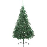  Umjetna polovica božićnog drvca sa stalkom zelena 210 cm PVC | Eponuda.com