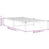 Metalni okvir za krevet bijeli 100x190 cm | Shoptok.si