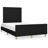 Furnova Posteljni okvir brez vzmetnice črn 120x190 cm blago, (21938126) | Shoptok.si
