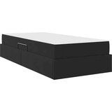  Postelja z dodatnim prostorom za shranjevanje in vzmetnico Črna, (5000099518) | Shoptok.si