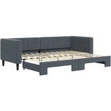  Dnevni krevet na razvlačenje bez madraca tamnosivi 80x200 cm | shoptok.hr