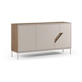 Marckeric Krem/u prirodnoj boji komoda u dekoru hrasta 150x80x40 cm Lilou – | shoptok.hr