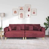  Tkaninska sofa s jastukom 3 pcs Vinska crvena 208 cm tkanina | shoptok.hr