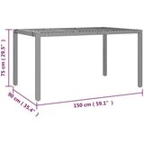  5-dijelni vrtni blagovaonski set s jastucima od poliratana crni | shoptok.hr