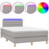  box spring s madracem LED svjetlosivi 120x200 cm tkanina | shoptok.hr