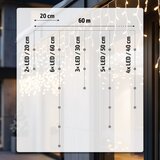 Brilagi LED spoljašnji božićni lanac 1200xLED/8 funkcija 63m IP44 topla bela u obliku ledenica | Eponuda.com