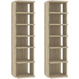  Omarica za čevlje 2 kosa sonoma hrast 27,5x27x102 cm, (20709780) | Shoptok.si