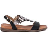 Sergio Leone Black sandals with openwork decorations Cene