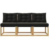 3 3 kom. Srednja sofa za van Masivno bagremovo drvo, Tekstilen | shoptok.hr