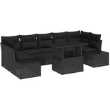  Set sofe 8 kom. Crna poliratan 100 x 55 x 73 cm | shoptok.hr