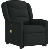vidaXL Masažni naslonjač na podizanje od tkanine crni | shoptok.hr