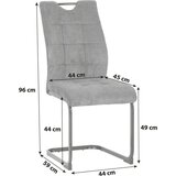 MID.YOU NIHAJNI STOL, kovina, tekstil antracit | Shoptok.si