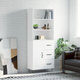 vidaXL Visoka komoda bijela 69 5x34x180 cm konstruirano drvo Cijene