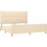  Okvir za krevet bez madraca krem 160x200 cm od tkanine | shoptok.hr