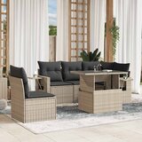  6-dijelni set vrtnih sofa od poliratana s jastucima svjetlosivi | shoptok.hr
