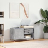 vidaXL Omarica za gramofonske plošče beton. siva 85x38x48 cm inž. les | Shoptok.si