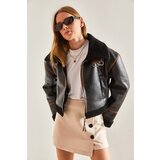 Bianco Lucci Women's Collar Belted Laminated Jacket | Eponuda.ba