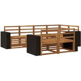 vidaXL Kotna sedežna garnitura 7 pcs Naravna, (5000283698) | Shoptok.si