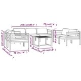  8-dijelna vrtna garnitura s jastucima aluminijska antracit | shoptok.hr
