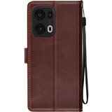 AVIZAR Ohišje za Oppo Reno 13 Pro Dragonne Clapet Support Portefeuille, Temno rjava, (5000010689) | Shoptok.si