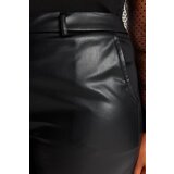 Trendyol Curve Black Wide Cut Faux Leather Woven Trousers | Shoptok.si