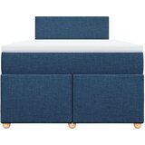 vidaXL Box spring postelja z vzmetnico moder 120x200 cm blago, (21273522) | Shoptok.si