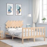 vidaXL Okvir kreveta s uzglavljem 120 x 200 cm od masivnog drva Cijene