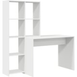 vidaXL Stol s policom s pohranom Bijela 138.5 x 55 x 143 cm Konstruirano drvo | shoptok.hr