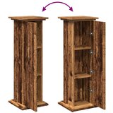 vidaXL Stalak za izložbu s pohranom boja staro drvo 31x30x90 cm drveni | shoptok.hr
