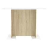  Blagovaonski stol bijeli i boja hrasta 110 x 60 x 75 cm iverica | shoptok.hr