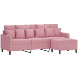  Trosjed s tabureom ružičasti 180 cm baršunasti | shoptok.hr