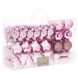  Set Božićnih Kuglica za Ukrasiti Božićno Drvce, 77 komada, Ružičaste | shoptok.hr