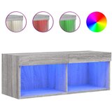 TV ormarić s LED svjetlima boja hrasta 80x30x30 cm | Eponuda.com