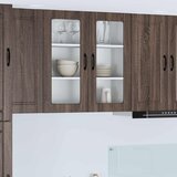  Zidni stakleni ormarić Smeđi hrast 80 x 31 x 80 cm | shoptok.hr