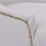  242402 dining chairs 2 pcs cream grey fabric | shoptok.hr