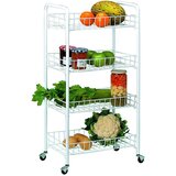Rayen Bijeli metalni regal na kotačima 41x79 cm – | shoptok.hr