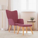  Stolica za opuštanje s osloncem za noge boja vina od tkanine | shoptok.hr