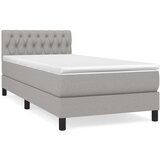  S oprugama i madracem svjetlosivi 100x200 cm od tkanine | shoptok.hr