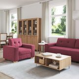 SOFA 3 pcs Vjetrovita Crvena 221 x 80 x 80 cm Platnasta tkanina Cijene