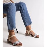 Gemre Silver low heel sandals Salsabi | Shoptok.si