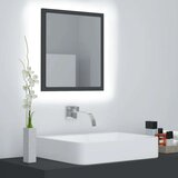vidaXL lED kupaonsko ogledalo sivo 40 x 8,5 x 37 cm konstruirano drvo | shoptok.hr
