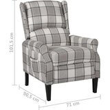  Naslonjač od tkanine sivi | shoptok.hr