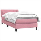 Box spring postelja z vzmetnico roza 90x210 cm žamet, (21792920) | Shoptok.si