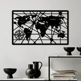 Wallity Zidna dekoracija Mapa svijeta 7-M, 50 x 82 cm, Crna | Eponuda.ba