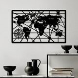 Wallity Zidna dekoracija World Map 7-M, 50 x 82 cm, Crna | ePonuda.com